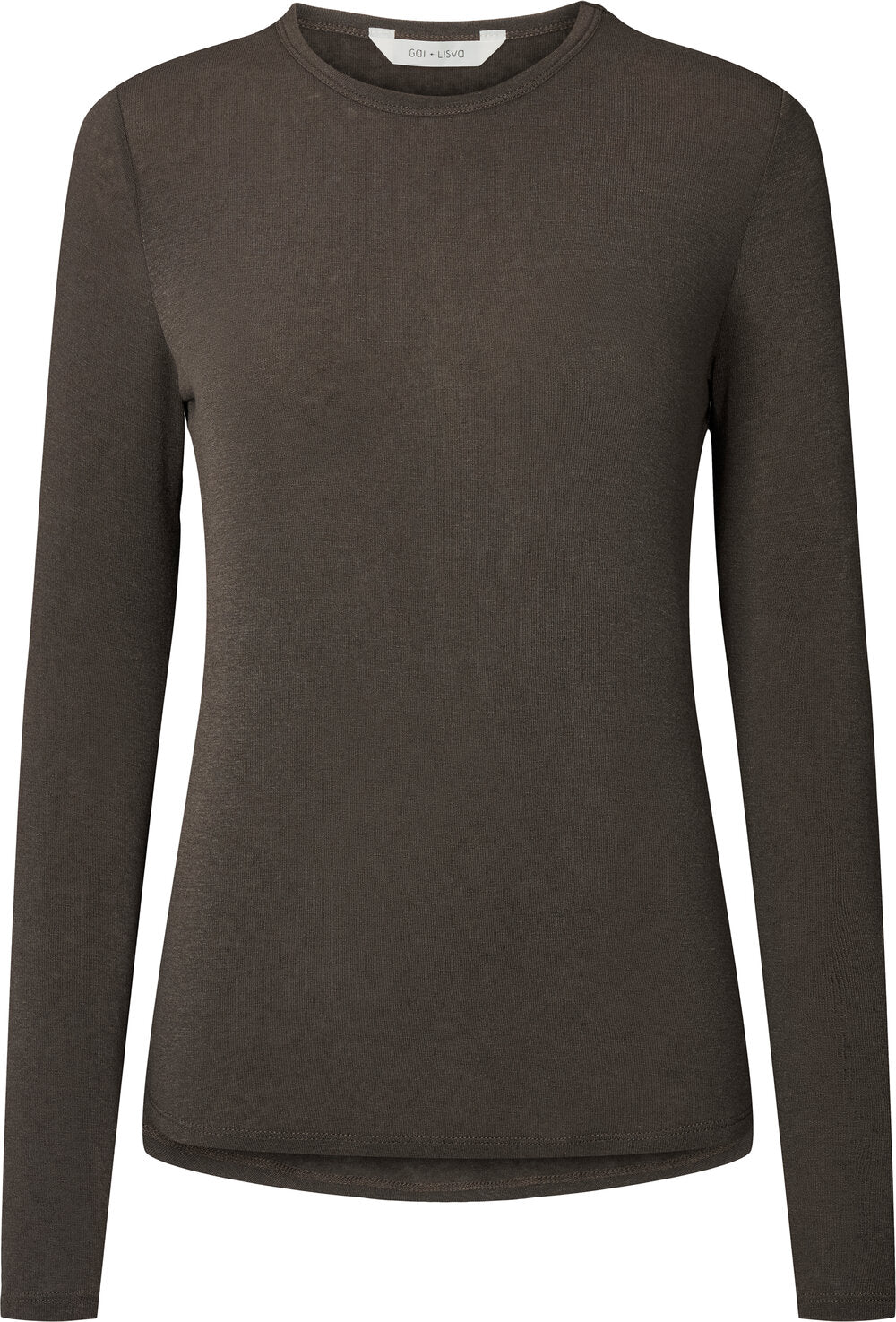 Thyra Wool langærmet t-shirt - Mulch